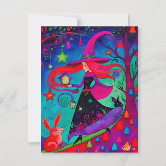 Festividades O Cartão de Natal da Bruxa do Natal 10 Design (Frente)