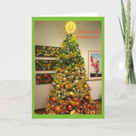 Festividades O Cartão de Natal De Férias Da Árvore Citrus Da Fl