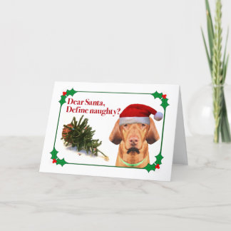 Festividades O Cartão de Natal do Vizsla Travesso