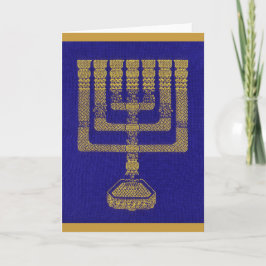 Festividades O cartão de saudação Temple Menorah