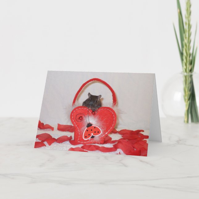 Festividades O cartão de uns namorados do gerbil (Frente)