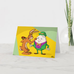 Festividades O coelho Páscoa e o cartão de saudação humpty Dump