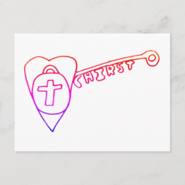 Festividades O Cristo é a Chave Cartão Postal de Férias (Frente)