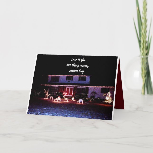 Festividades O DINHEIRO DO NATAL NÃO PODE COMPRAR O cartão de a (Frente)