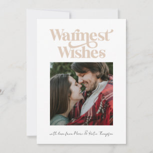 Festividades O mais quente desejo Cartão com fotos de Natal mod