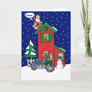 Festividades O Natal Deseja Um Cartão De Motocicleta Por Gear4g