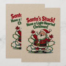 O Papai Noel Está Preso Cartão de Natal Engraçado