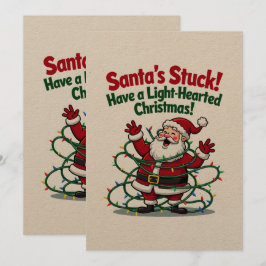 Festividades O Papai Noel Está Preso Cartão de Natal Engraçado