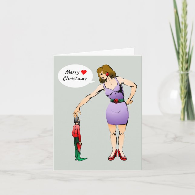 Festividades O Pequeno Cartão de Natal Elf (Frente)