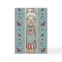 O presente do amor - cartão de Natal