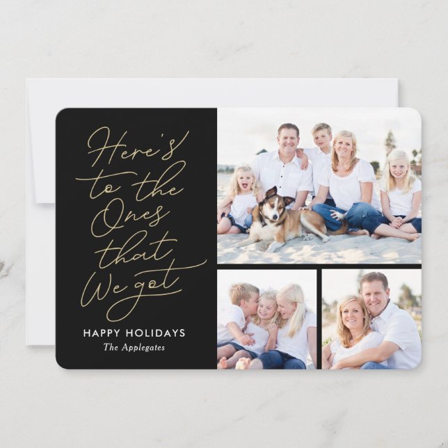 Festividades O Que Temos EDITÁVEL COR Cartão de Foto de Férias (Frente)