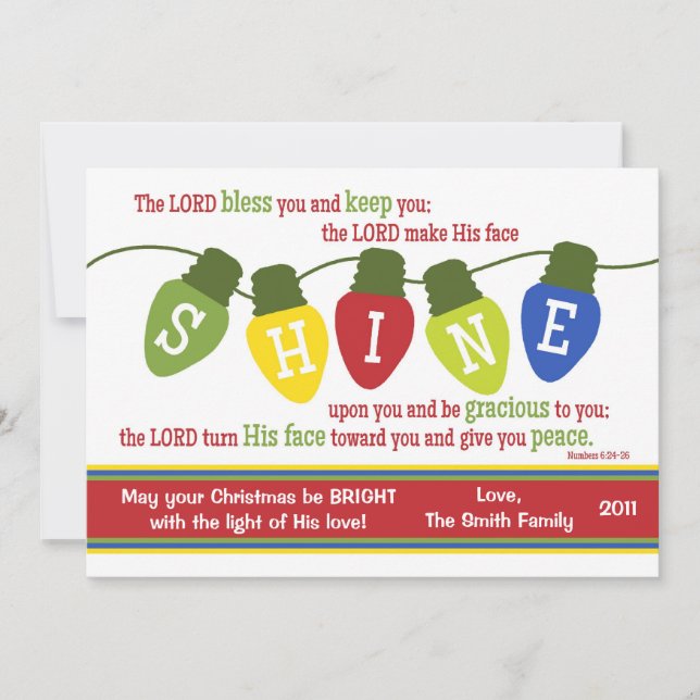 Festividades O Senhor Abençoa E Mantém O Cartão De Natal De Doi (Frente)