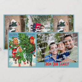 Festividades Obtendo O Cartão com fotos Da Árvore De Natal