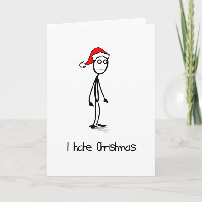 Festividades Odeio Cartão de Natal (Frente)
