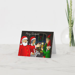 Festividades Oficina de Papai Noel Cartão de Natal