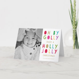 Festividades Oh por Golly   Cartão com fotos de Férias