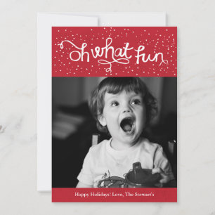 Festividades Oh Que Cartão com fotos de Férias Scripting Divert