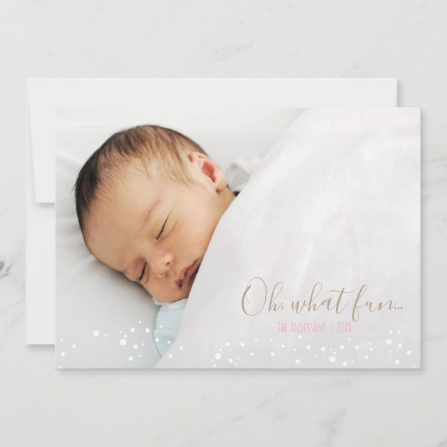 Festividades Oh Que Divertido Retrato de Natal Apresenta Cartão (Frente)