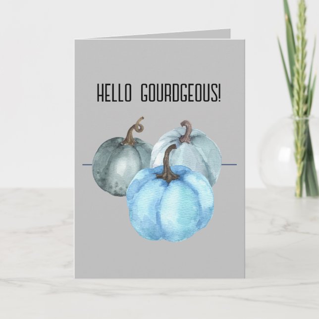 Festividades Olá Cartão de Natal Dobrado 5" x 7" Gourdgeous (Frente)
