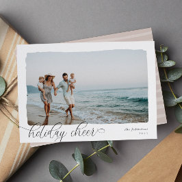 Festividades Onda | Simples Cartão com fotos de férias horizont