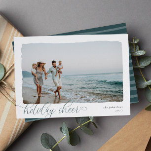 Festividades Onda Simples Cartão com fotos de férias horizont