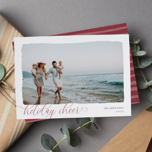 Festividades Onda Simples Cartão com fotos de férias horizont