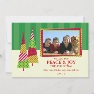 Festividades Ornamentado Árvore de Natal e Cartão com fotos d