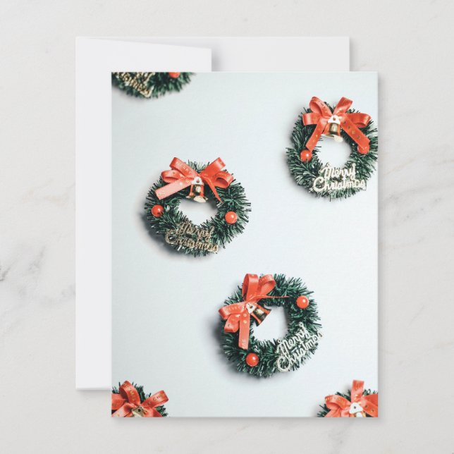 Festividades Ornamento de Cartão de Natal com aspas (Frente)