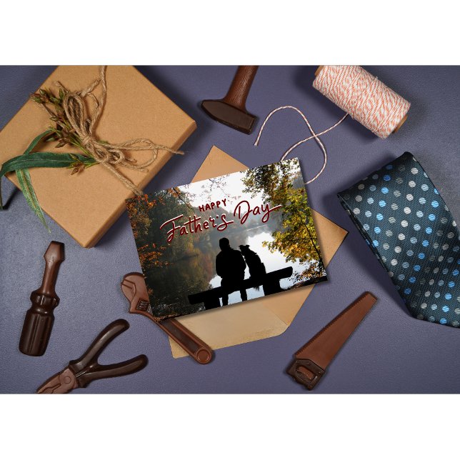 Festividades Pai de Feliz Pai do Cartão de Feriado de Pet Dobra (Criador carregado)