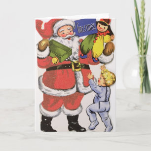 Festividades Pai Natal, cartão de Natal vitoriano