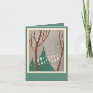 Festividades Paisagem, ambiente, neve, árvores, cartão de féria