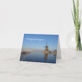 Festividades Paisagem de inverno com cartão de Natal