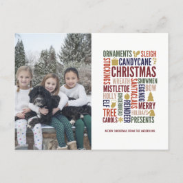 Festividades Palavras de Natal Cartão postal de foto de feriado