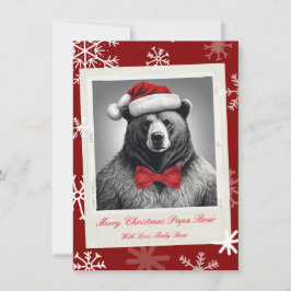 Festividades Papá Bear Cartão de Natal