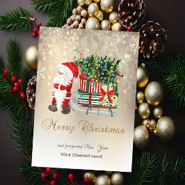 Festividades Papai Noel, Cartão de Feriado Sleigh Snowflakes