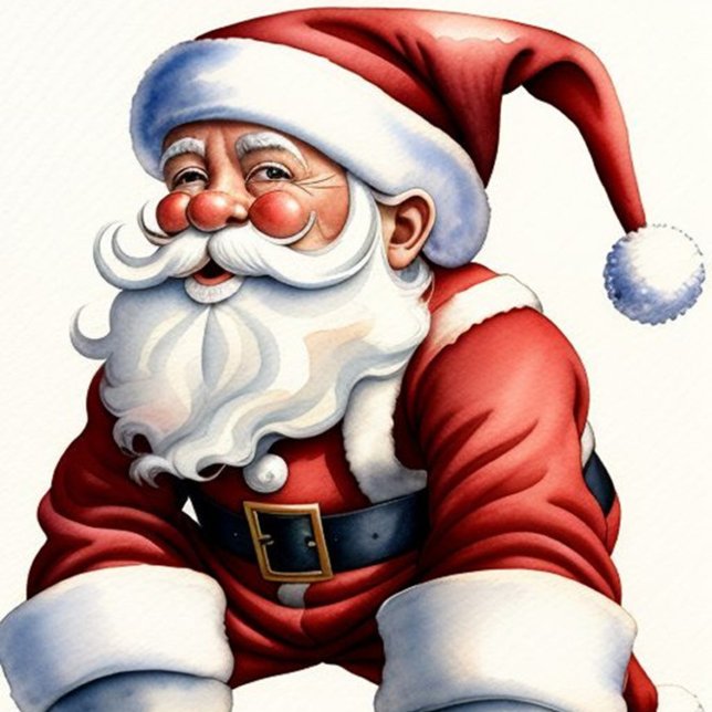 Festividades Papai Noel de Patins no Gelo Cartão de Férias Plan (Cute Santa Claus Postcards!)