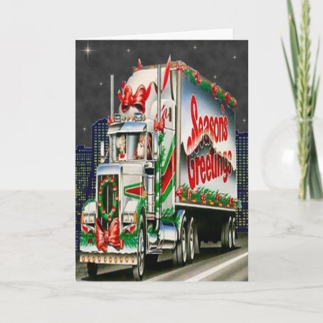 Festividades Papai noel de Truckin - cartão (Frente)