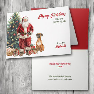 Festividades Papai Noel e Cartão de Natal Boxer