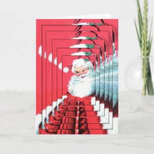 Festividades Papais noeis Caleidoscópios - Cartão de Arte Fino