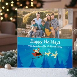 Festividades Papais noeis Cartão com fotos de Feriado de Cena d