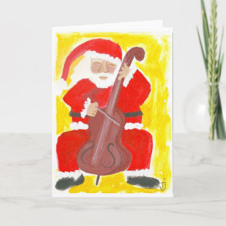 Festividades Papais noeis Cartão de Natal Cello