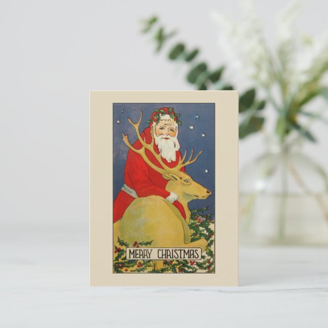 Festividades Papais noeis de deco incomuns vejam cartão postal  (Em pé/Frente)