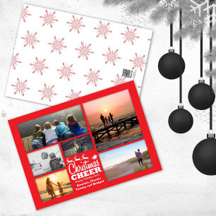 Festividades Papais noeis de Natal Feliz Cartão com fotos de F