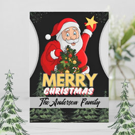 Festividades Papais noeis de Natal Feliz e Cartão de Férias da