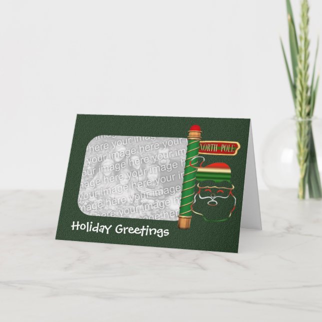 Festividades Papais noeis de Natal voltam para o Cartão com fot (Frente)