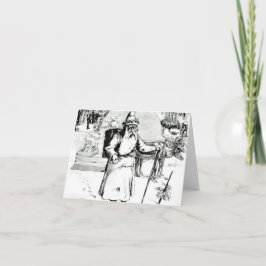 Festividades Papais noeis de Vintage com Cartão de Natal Branco