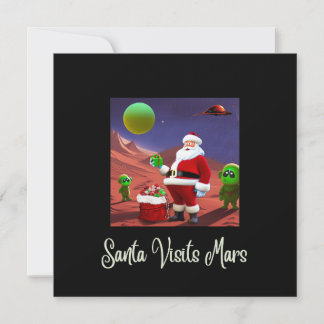 Festividades PAPAIS NOEIS e ALIENS, Cartão de Natal Engraçado
