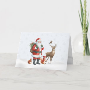 Festividades Papais noeis e amigos Feliz Cartão de Natal