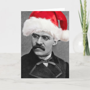 Festividades Papais noeis Nietzsche Cartão de Natal engraçado