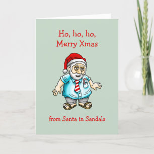 Festividades Papais noeis no Cartão de Natal de Sandals